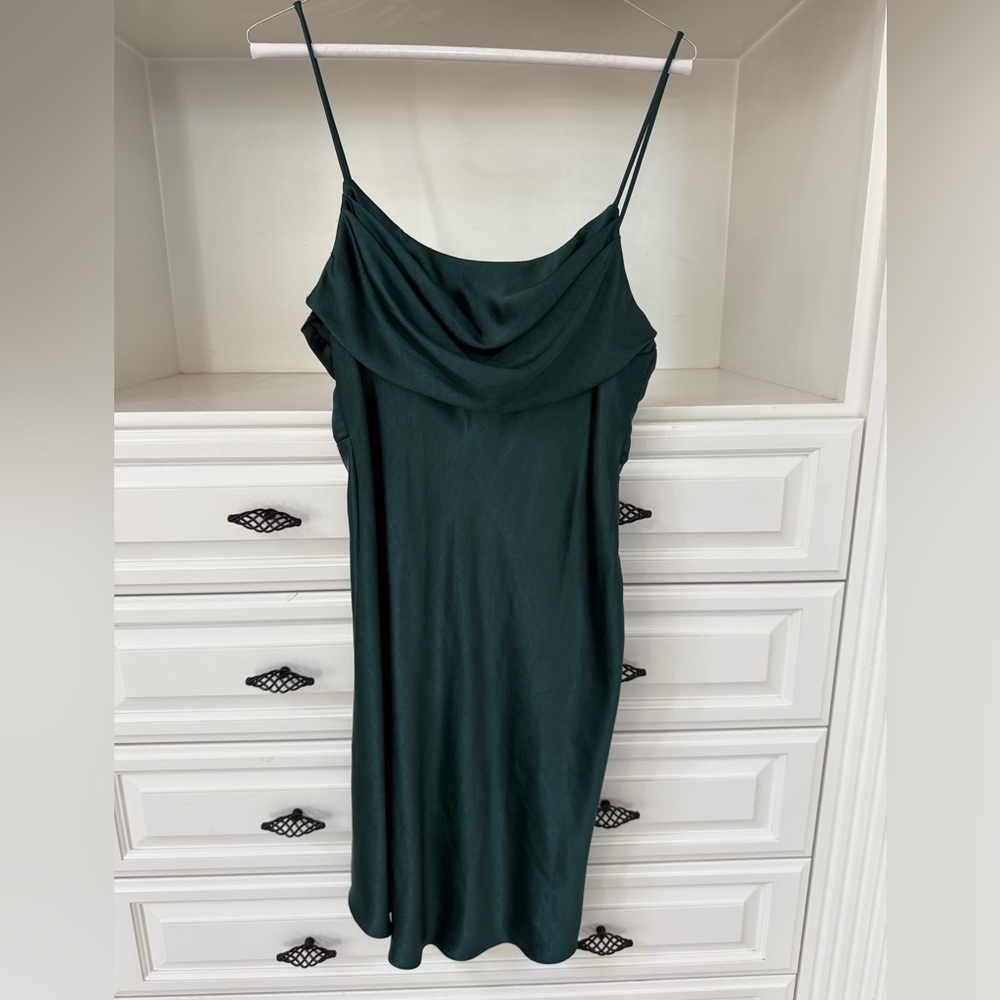 Hello Molly Dark Green Strapless Dress
